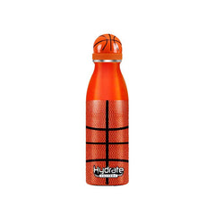 Stainless Steel Insulated Sports Bottle w/ Basketball Texture - Outdoor & Sports