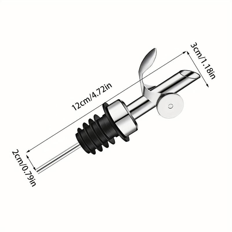 Stainless Steel Olive Vinegar Pourer Stopper Spout Kitchen Gadget