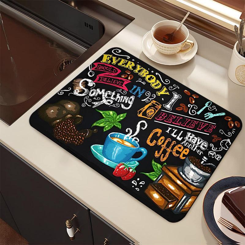 Absorbent Dish Drying Pad Soft Diatom Mud Drain Mat