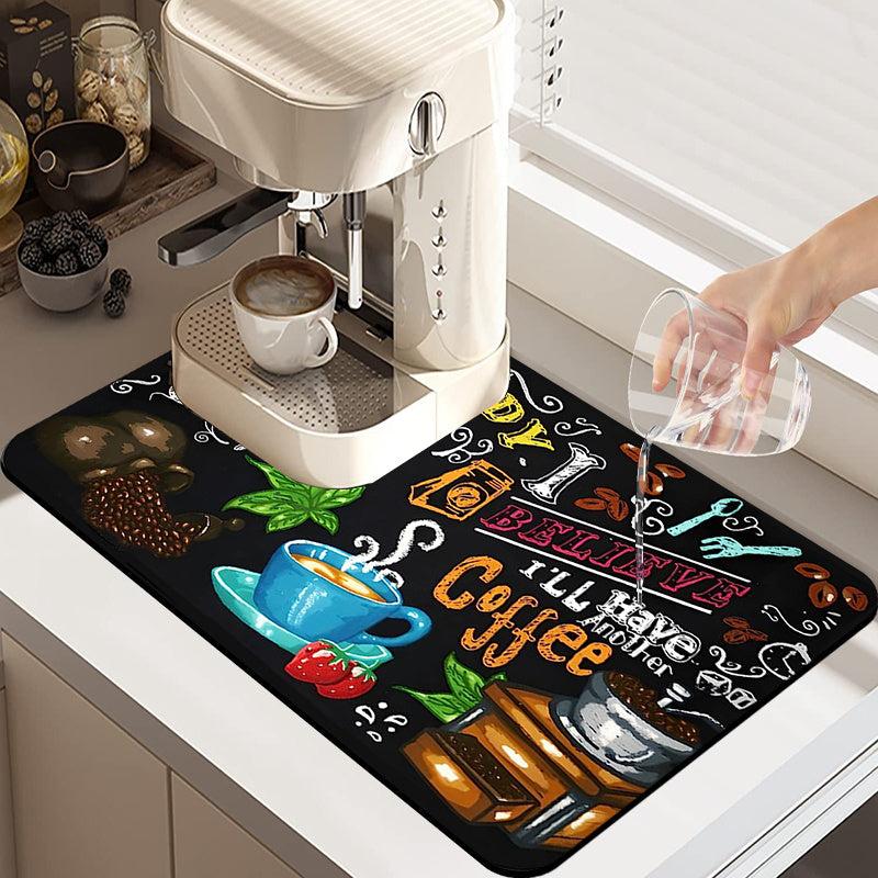 Absorbent Dish Drying Pad Soft Diatom Mud Drain Mat