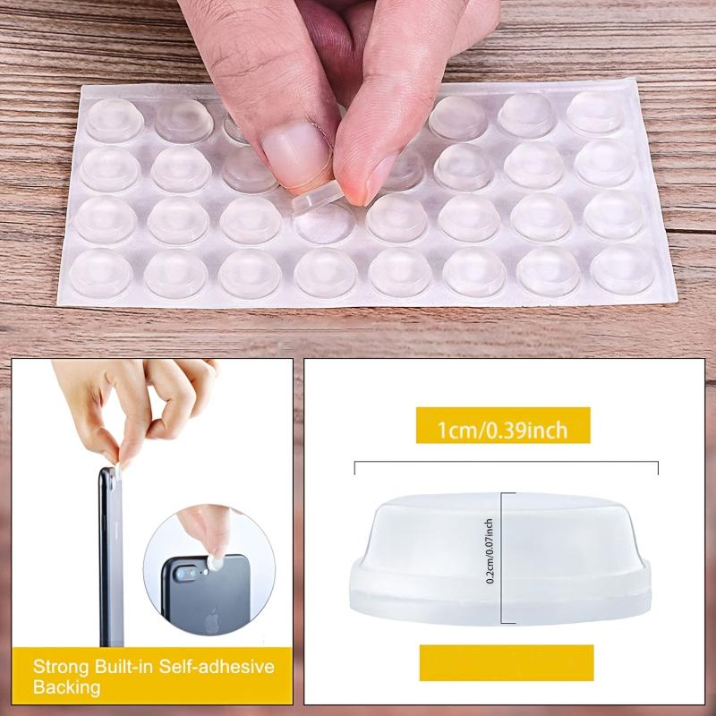 100pcs Clear Silicone Anti-collision Cabinet Door Bumpers