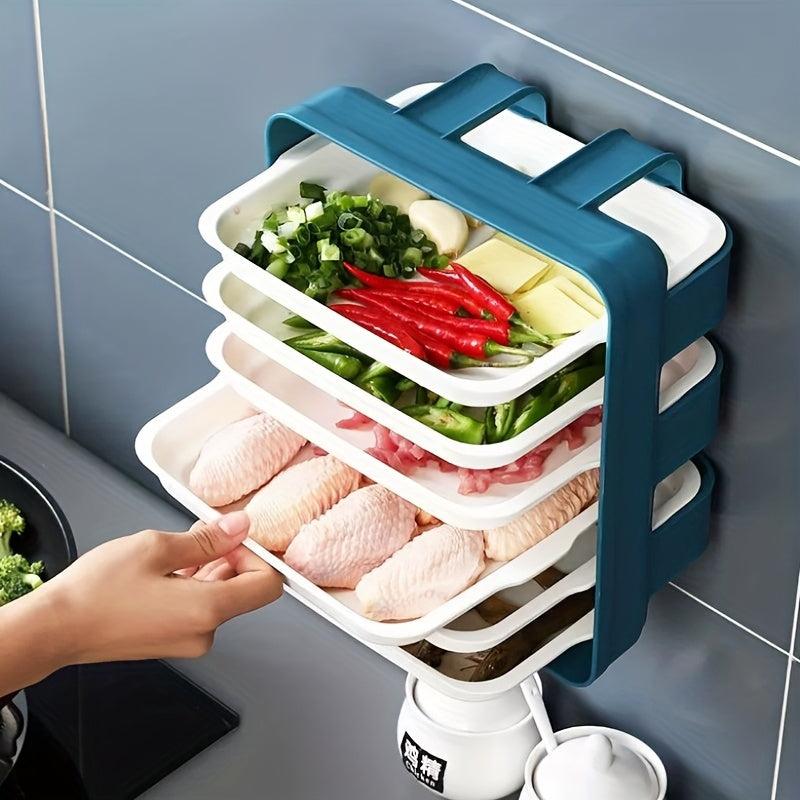 6 Layer Kitchen Rack Stand Stackable Storage Fruit Vegetables Tray