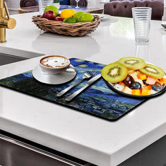 Diatom Mud Dish Drying Mat Kitchen Bathroom Sink Pad
