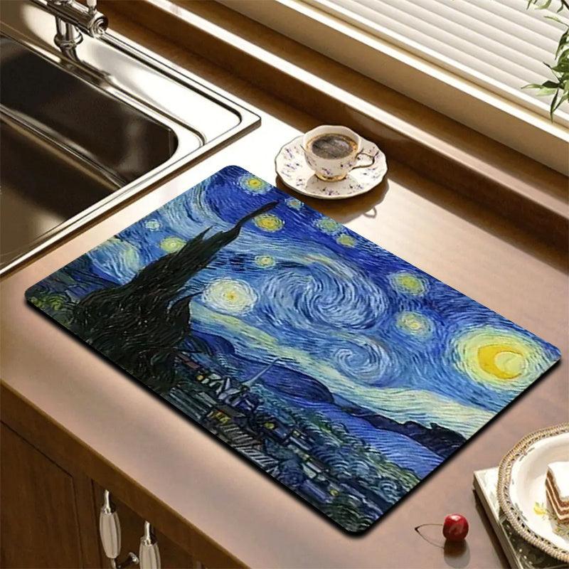 Diatom Mud Dish Drying Mat Kitchen Bathroom Sink Pad