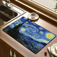 Diatom Mud Dish Drying Mat Kitchen Bathroom Sink Pad
