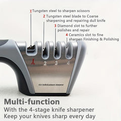 10-16cm Professional Sharpener for Kitchen and Chef Knives - Easy to Use