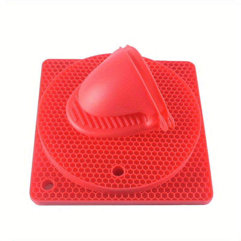 6pcs Kitchen Heat Insulation Set Silicone Placemat Cup Bowl Pan Mat Gadgets