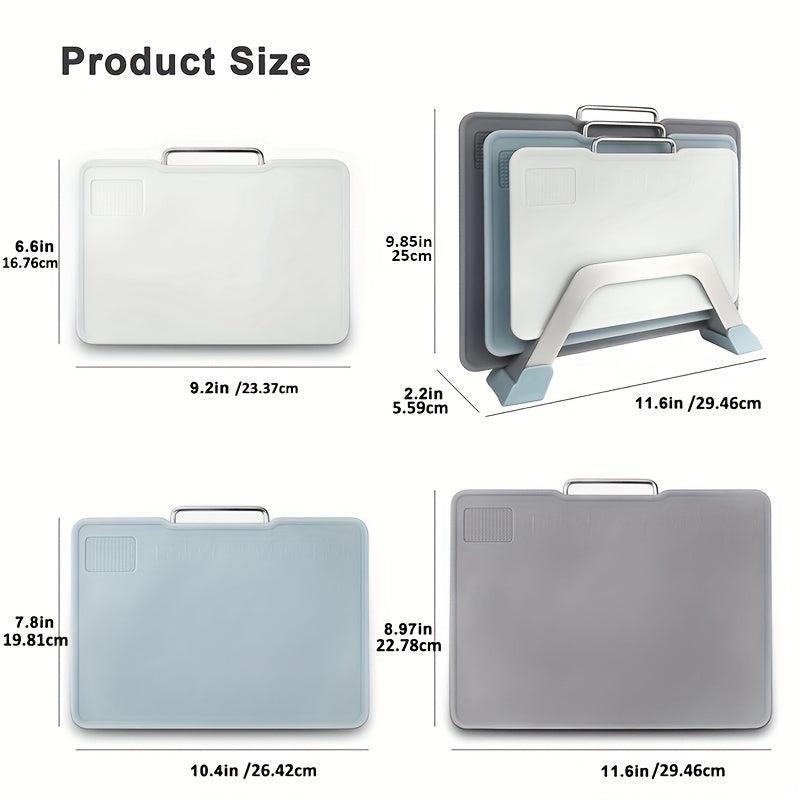 3pcs Multifunctional Cutting Board Set with Scale and Holder