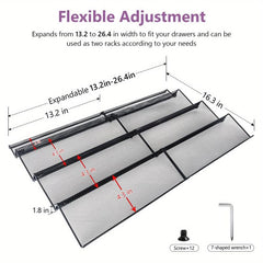 Spice Drawer Organizer Set 24 Jars Tray Rack Seasoning Jars Insert