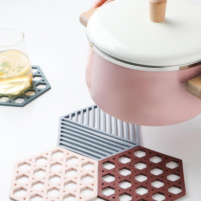 1pc Plastic Potholder Heat Insulation Pad Anti-scalding Bowl Mat