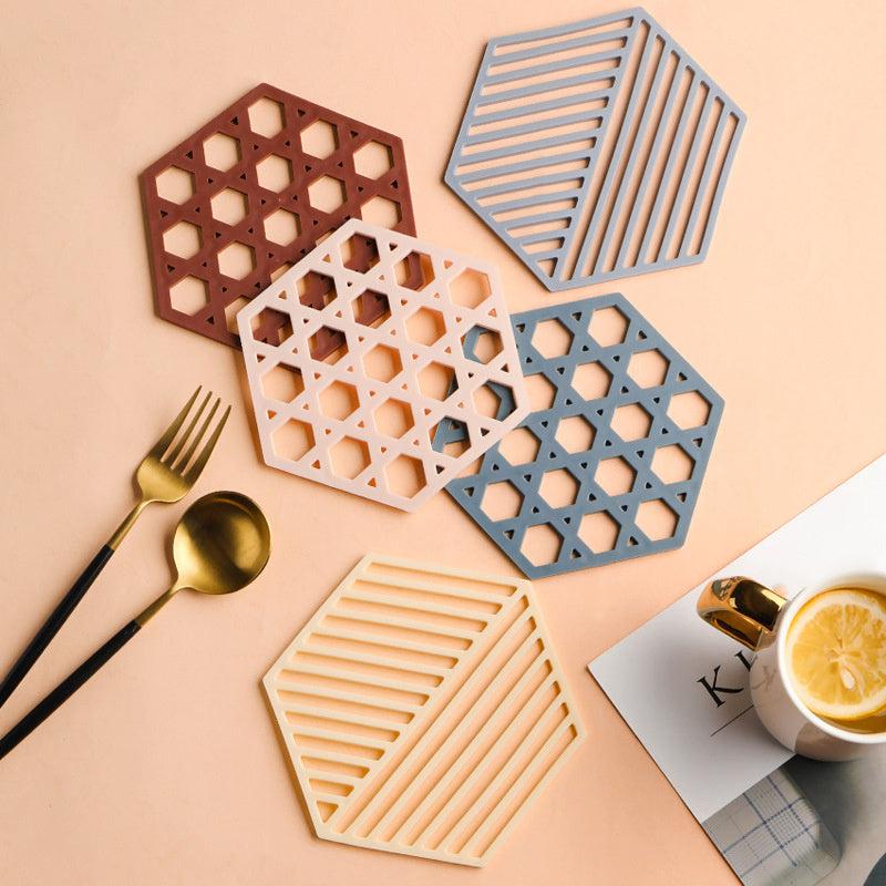1pc Plastic Potholder Heat Insulation Pad Anti-scalding Bowl Mat