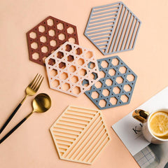 1pc Plastic Potholder Heat Insulation Pad Anti-scalding Bowl Mat
