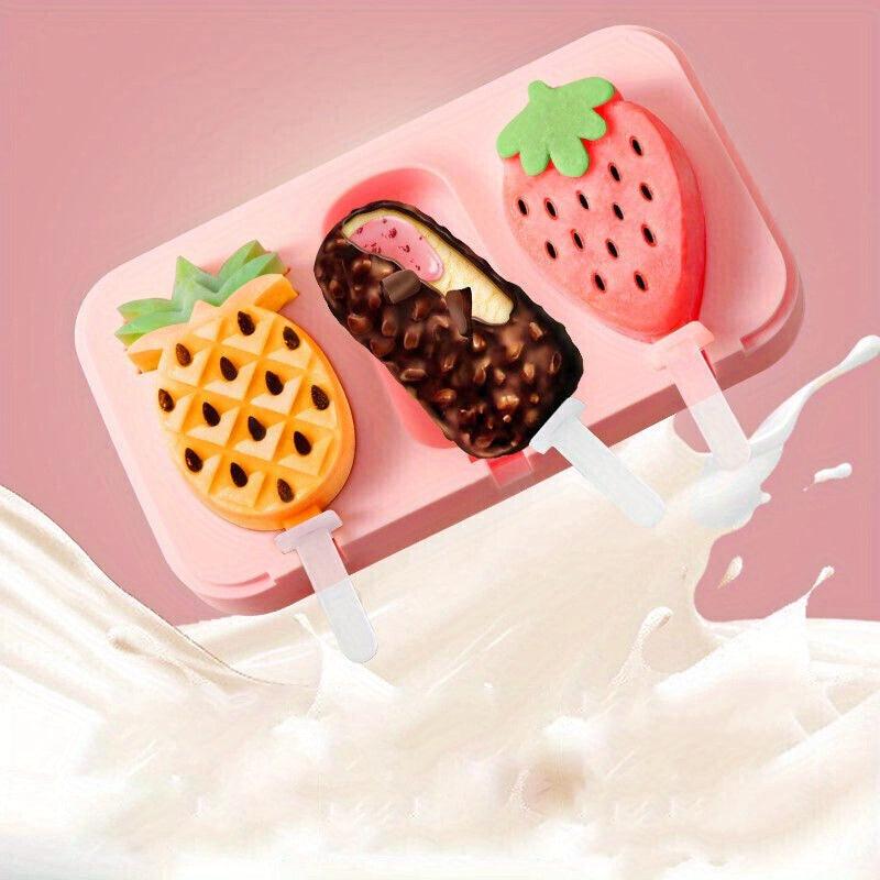 Platinum Silicone Ice Cream Mold with Lid for Homemade Popsicles