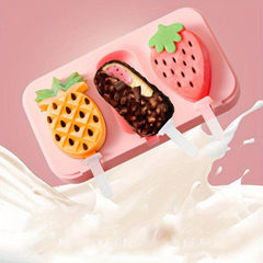 Platinum Silicone Ice Cream Mold with Lid for Homemade Popsicles