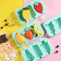 Platinum Silicone Ice Cream Mold with Lid for Homemade Popsicles