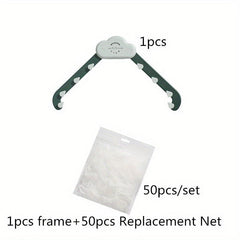 Set of 50 Triangle Tri Holder Filter with Sink Strainer Bag