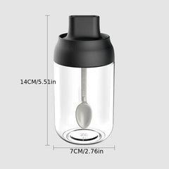 Glass Seasoning Jar Salt Pepper Container Storage