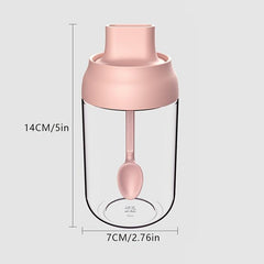 Glass Seasoning Jar Salt Pepper Container Storage