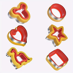 18pcs Cartoon Sandwich Cookie Vegetable Cutter Shapes