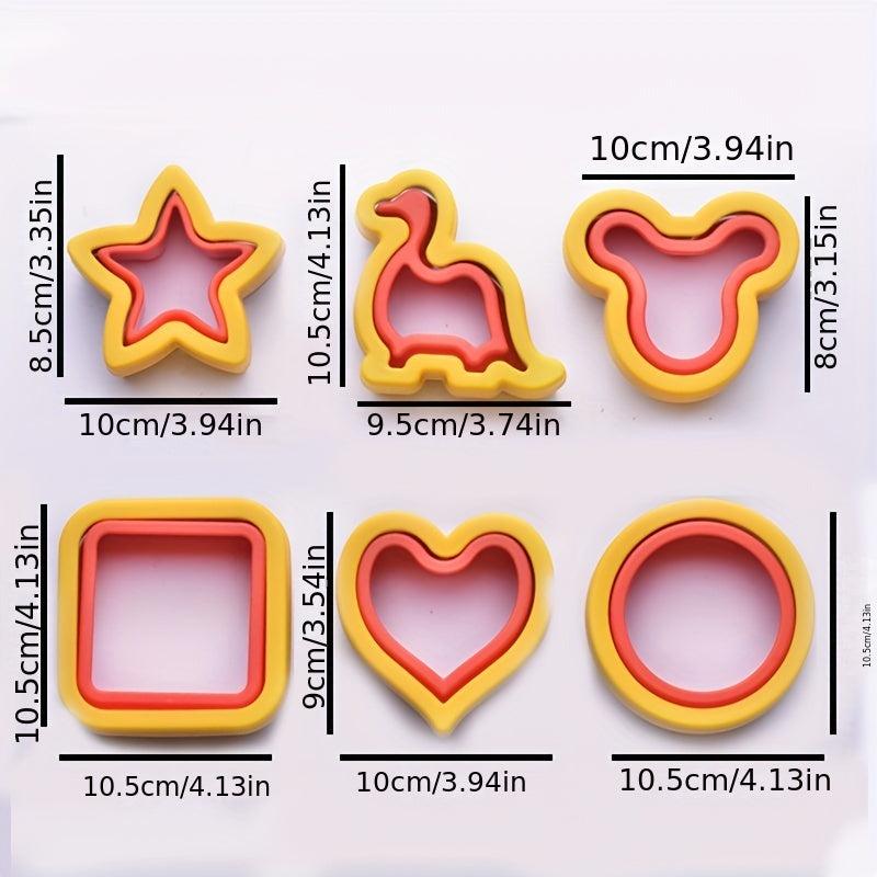 18pcs Cartoon Sandwich Cookie Vegetable Cutter Shapes