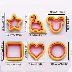 18pcs Cartoon Sandwich Cookie Vegetable Cutter Shapes