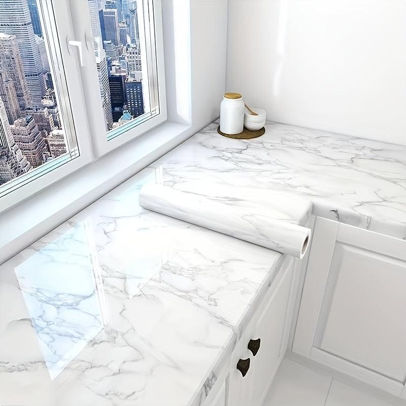 Marble Peel & Stick Wallpaper for Kitchen Waterproof Paper