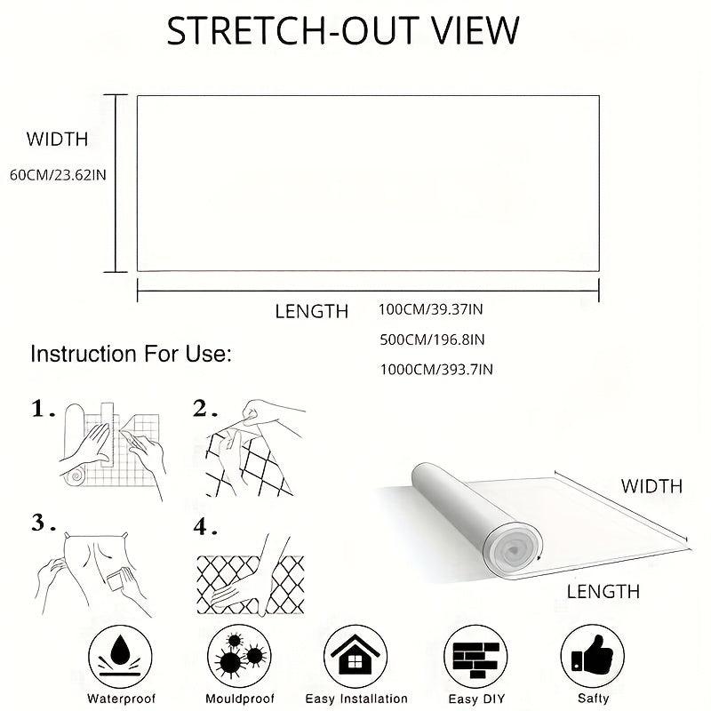 Marble Peel & Stick Wallpaper for Kitchen Waterproof Paper