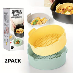 2pcs Silicone Air Fryer Cake Baking Pan Mats