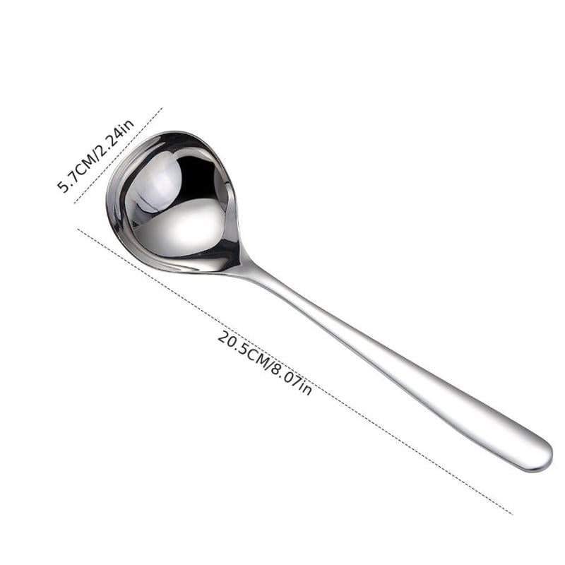 Stainless Steel Deep Soup Spoon Western Food Tableware Kitchen Ladle