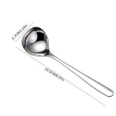 Stainless Steel Deep Soup Spoon Western Food Tableware Kitchen Ladle