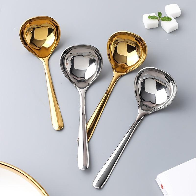 Stainless Steel Deep Soup Spoon Western Food Tableware Kitchen Ladle