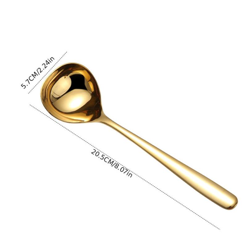 Stainless Steel Deep Soup Spoon Western Food Tableware Kitchen Ladle