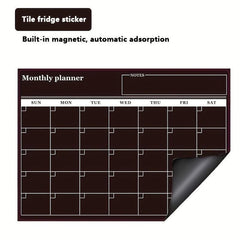 Dry Erase Fridge Magnetic Calendar BlackBoard for Refrigerator