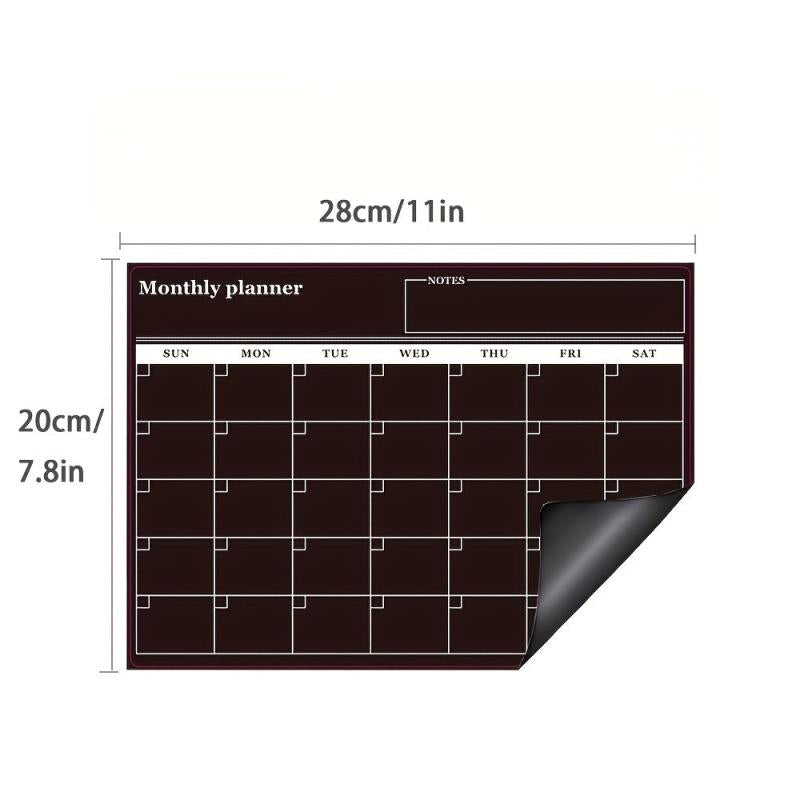 Dry Erase Fridge Magnetic Calendar BlackBoard for Refrigerator