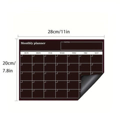 Dry Erase Fridge Magnetic Calendar BlackBoard for Refrigerator