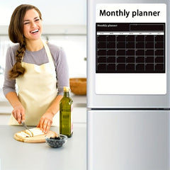 Dry Erase Fridge Magnetic Calendar BlackBoard for Refrigerator