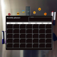 Dry Erase Fridge Magnetic Calendar BlackBoard for Refrigerator