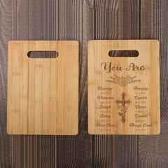 Religious Engraved Bamboo Cutting Board for Women - Christian Gift