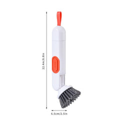 Dish Brush With Soap Dispenser Handle and 2 Brush Heads for Cleaning