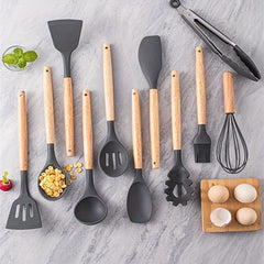 Non Stick Silicone Kitchen Utensil Set - 12pcs