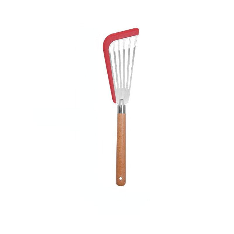 Fish Spatula Stainless Steel Wooden Handle, Slotted Turner Kitchen Cook