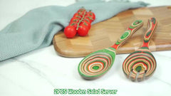 3pcs Colorful Wooden Cooking Utensils Kitchen Spatula Salad