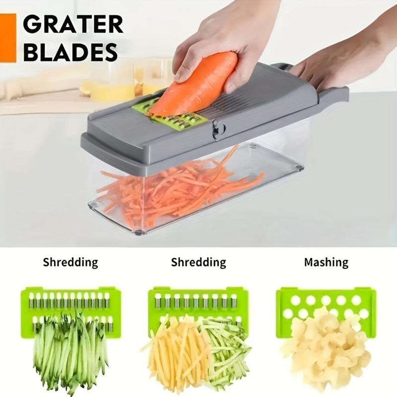 Multifunctional Vegetable Chopper & Slicer with Container - Easy Cutting