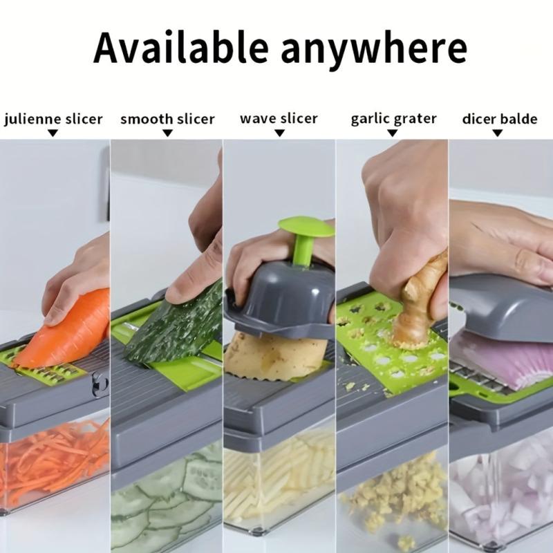 Multifunctional Vegetable Chopper & Slicer with Container - Easy Cutting