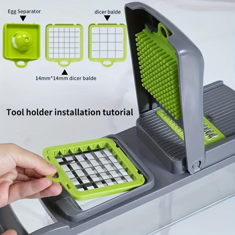 Multifunctional Vegetable Chopper & Slicer with Container - Easy Cutting