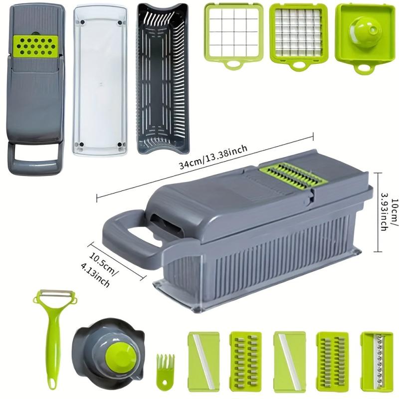 Multifunctional Vegetable Chopper & Slicer with Container - Easy Cutting