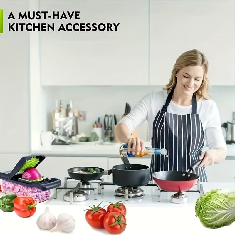 Multifunctional Vegetable Chopper & Slicer with Container - Easy Cutting