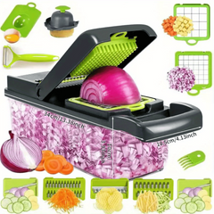 Multifunctional Vegetable Chopper & Slicer with Container - Easy Cutting