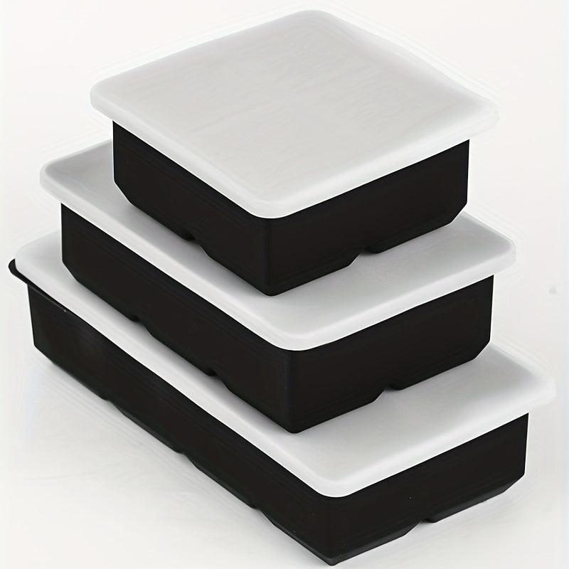 Silicone Ice Cube Mold Ball Shape Tray with Lid for Whiskey Ice Balls