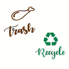 Recycle Trash Can Identification Sticker